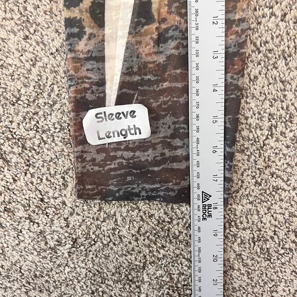 Jess & Jane Womens PXL Artsy Bohemian Maximalist USA Peacock Feather Top Blouse - Picture 9 of 10